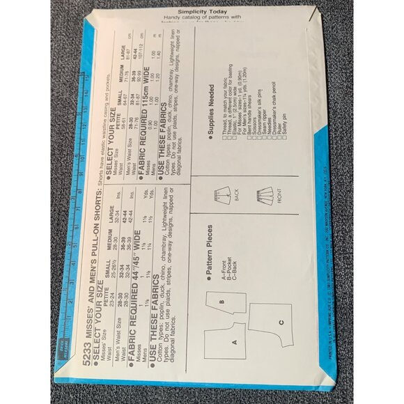 Butterick Misses Shirt Sewing Pattern sz 14 16 5233 - uncut - Picture 3 of 3